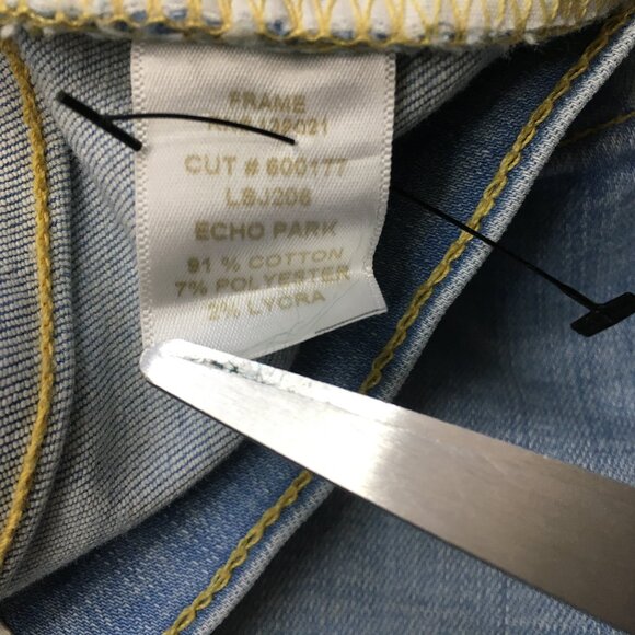 FRAME Denim 5 Pocket Echo Park Wash Le Skinny De Jeanne Distressed Jeans - Picture 4 of 12